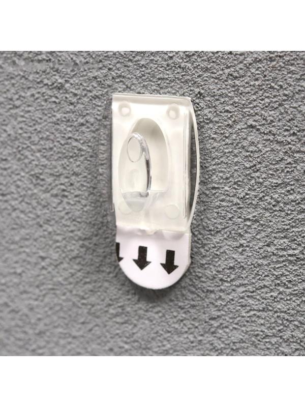 Крючки самоклеящиеся, круглые, с системой бесследного удаления, набор, 2,2 х 2,8 см, 6 шт.