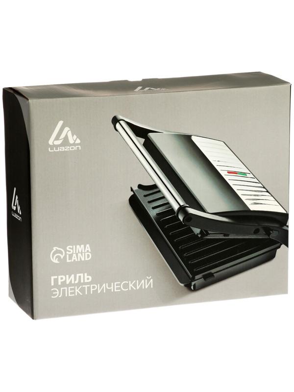 Электрогриль LuazON LEG-701, 1000 Вт, антипригарное покрытие, 23х15 см