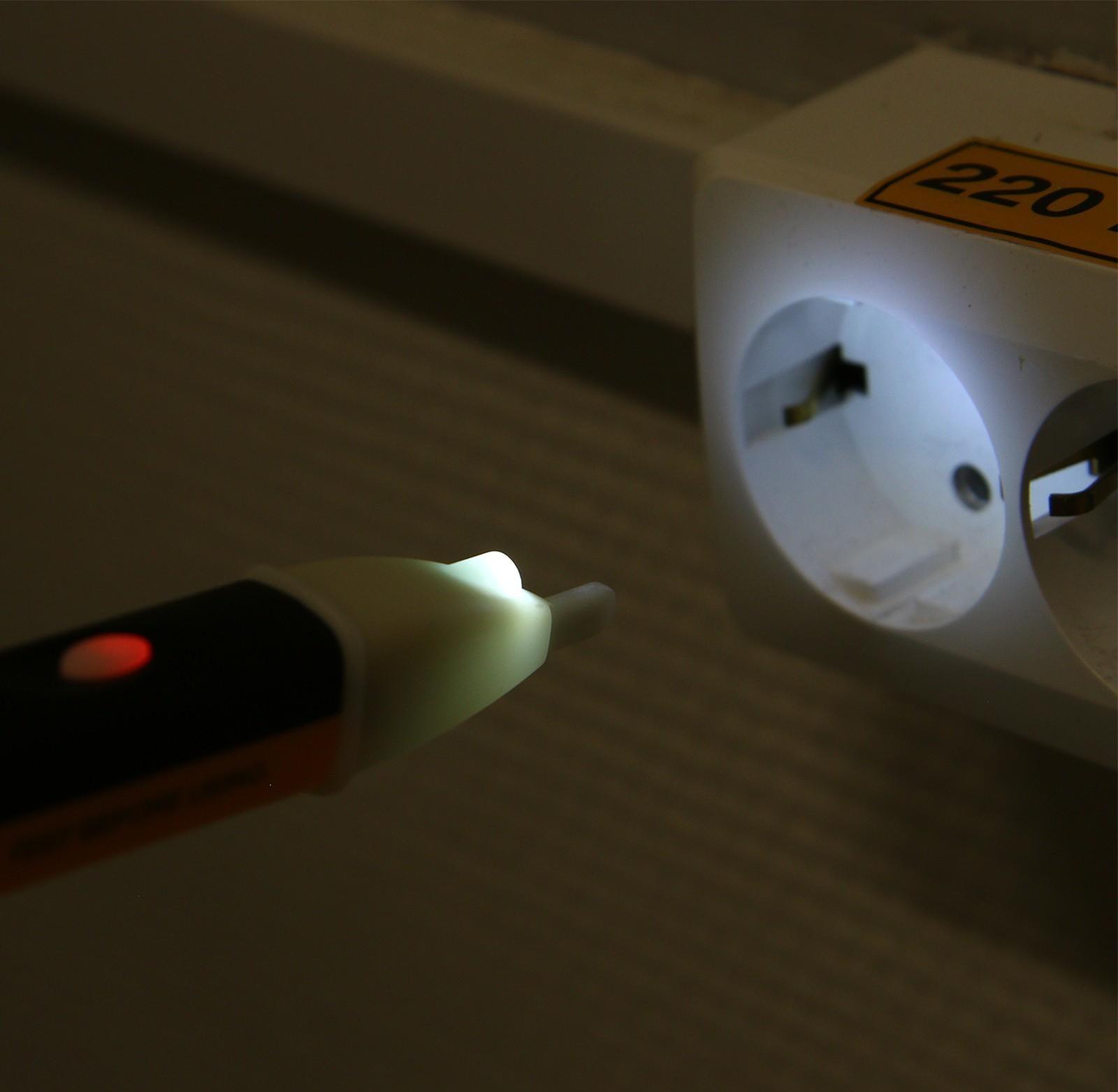 Светодиодный индикатор напряжения ТУНДРА, поиск обрыва в цепи, звуковая индикация, 1000 В