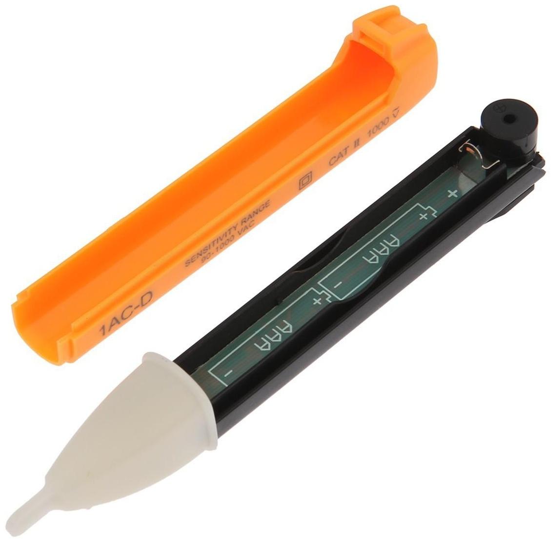 Светодиодный индикатор напряжения ТУНДРА, поиск обрыва в цепи, звуковая индикация, 1000 В