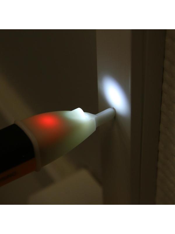 Светодиодный индикатор напряжения ТУНДРА, поиск обрыва в цепи, звуковая индикация, 1000 В