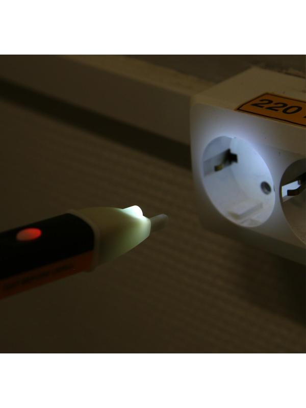 Светодиодный индикатор напряжения ТУНДРА, поиск обрыва в цепи, звуковая индикация, 1000 В