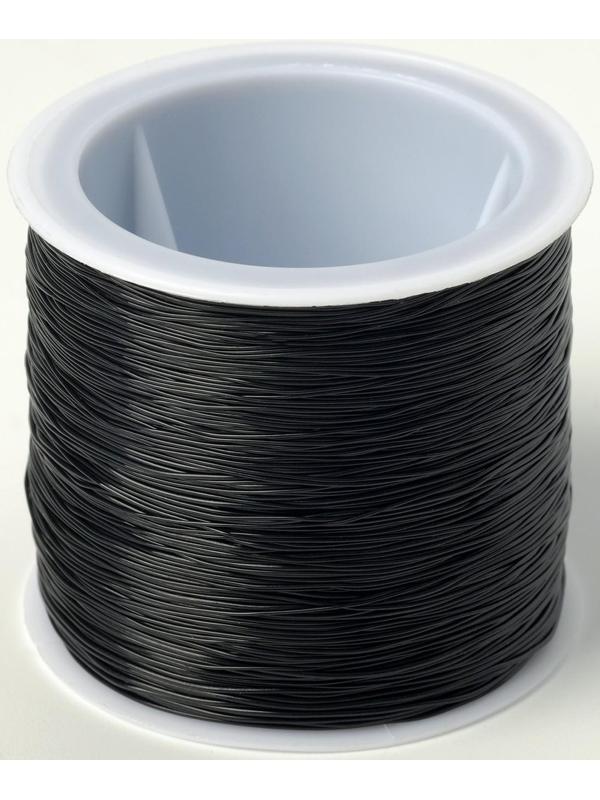 Нить силиконовая (резинка) d=0,5мм, L=100м, цвет чёрный