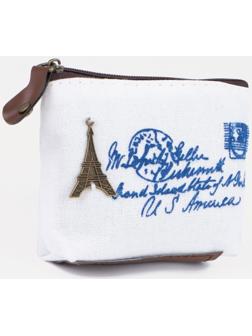 Кошелёк на молнии, цвет молочный