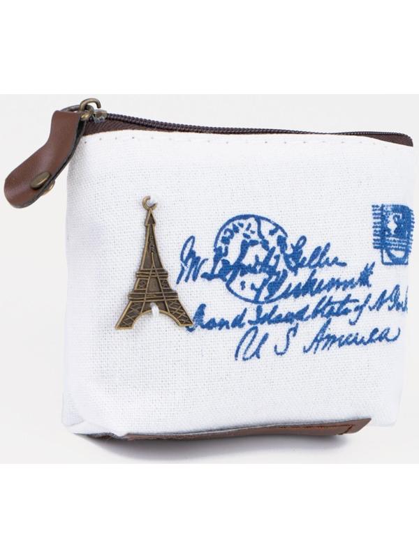 Кошелёк на молнии, цвет молочный