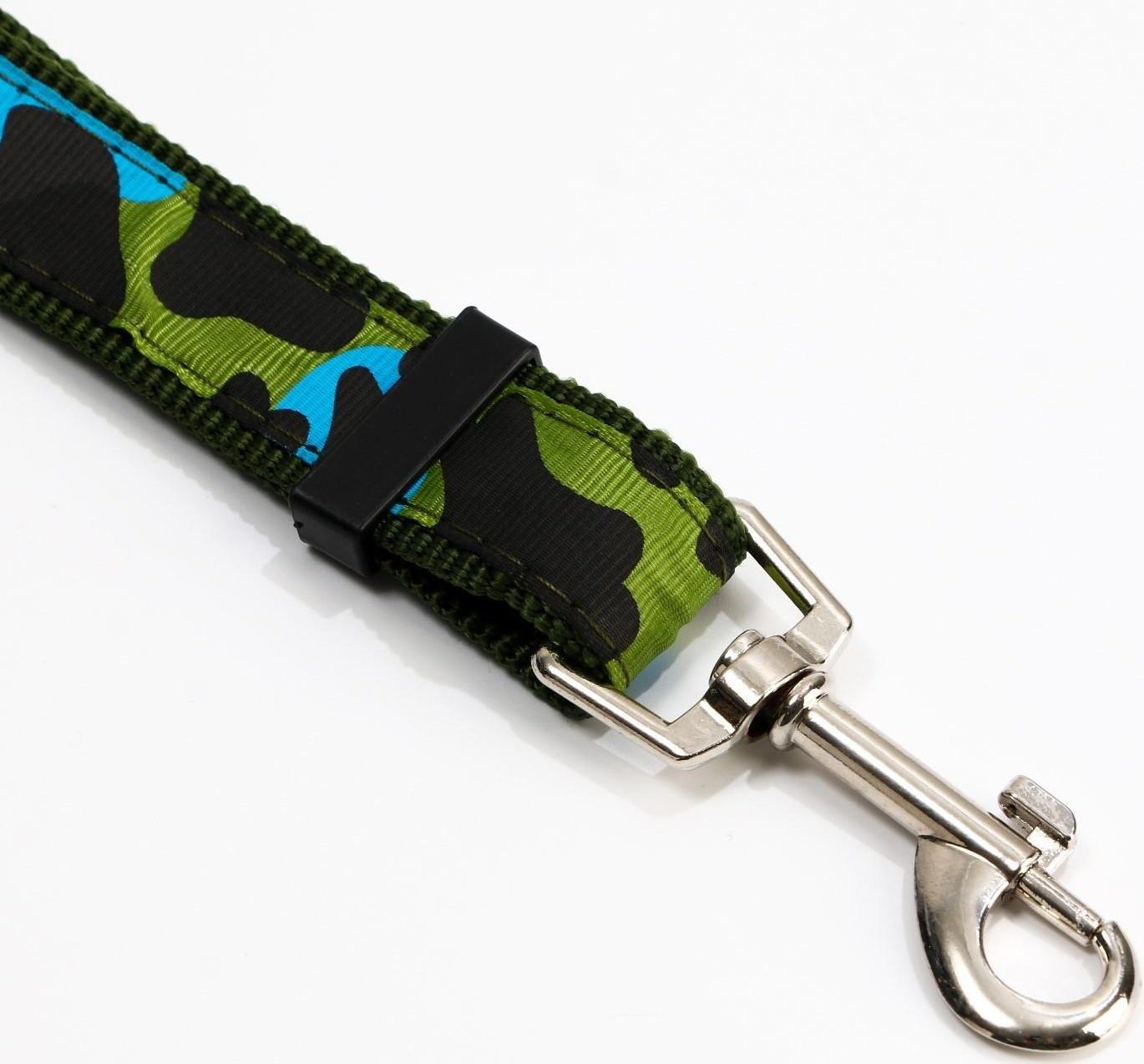 Автомобильный ремень безопасности для собак особо прочный, 2,5 х 48-74 см, камуфляжный