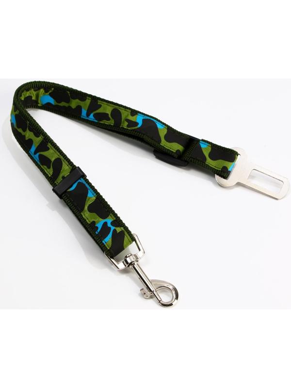 Автомобильный ремень безопасности для собак особо прочный, 2,5 х 48-74 см, камуфляжный