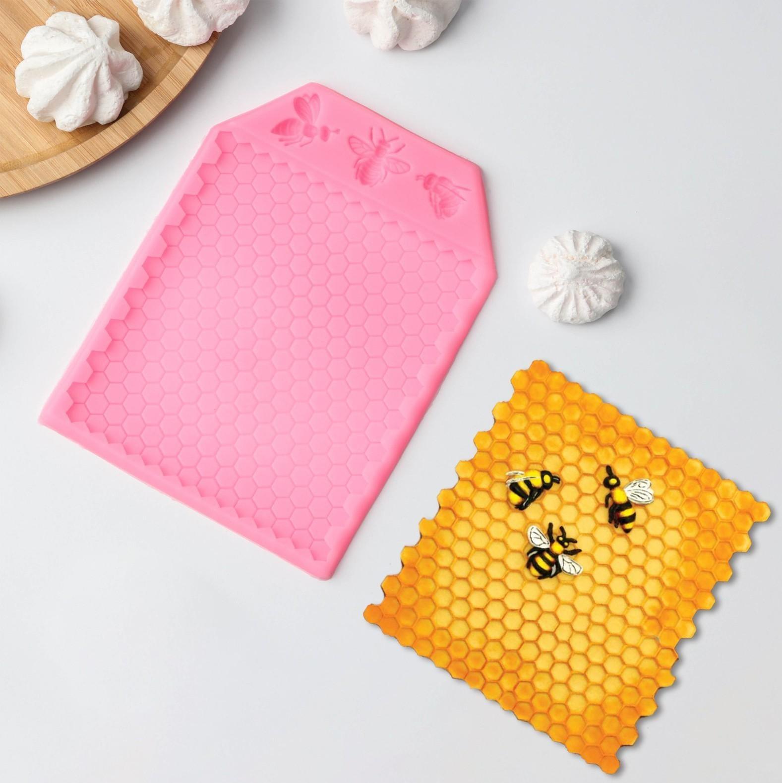Молд «Пчелиные соты», 17×12,5×0,5 см, цвет МИКС