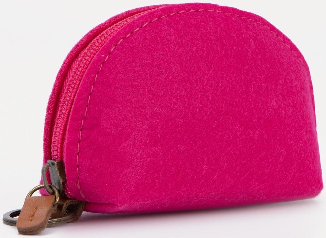 Кошелёк на молнии, цвет розовый