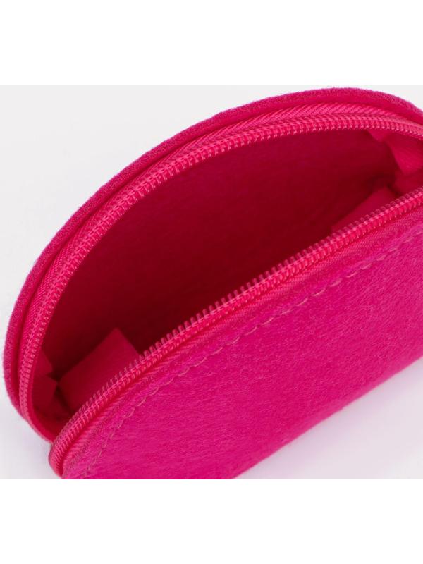 Кошелёк на молнии, цвет розовый