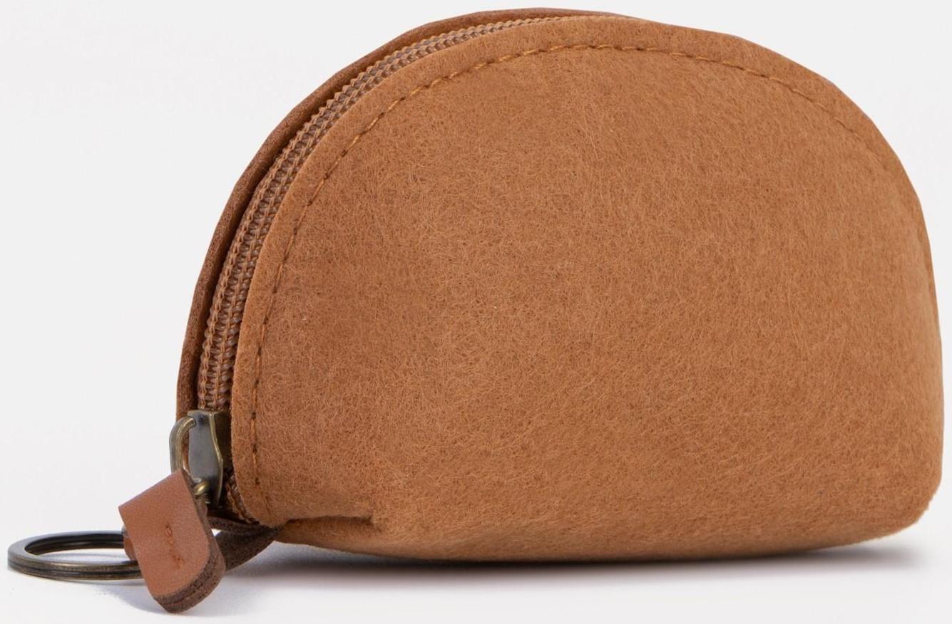 Кошелёк на молнии, цвет коричневый