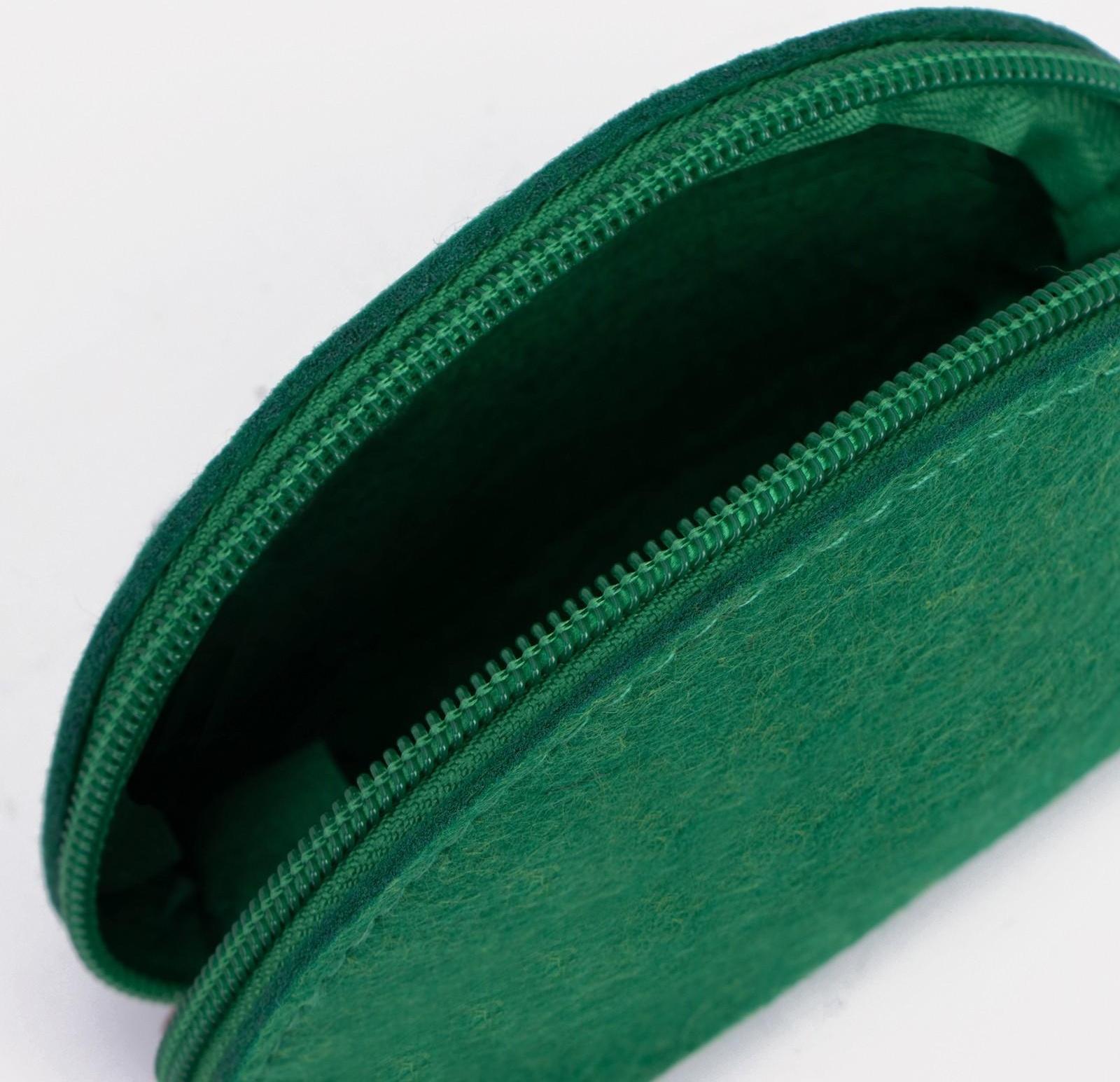 Кошелёк на молнии, цвет зелёный