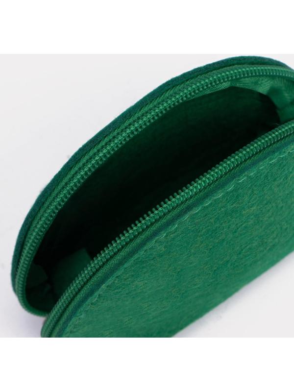 Кошелёк на молнии, цвет зелёный