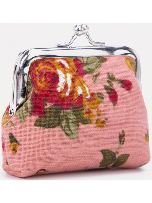 Кошелёк на фермуаре, цвет розовый