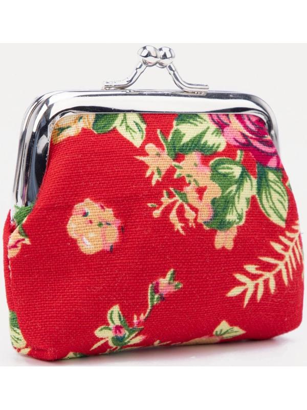 Кошелёк на фермуаре, цвет красный