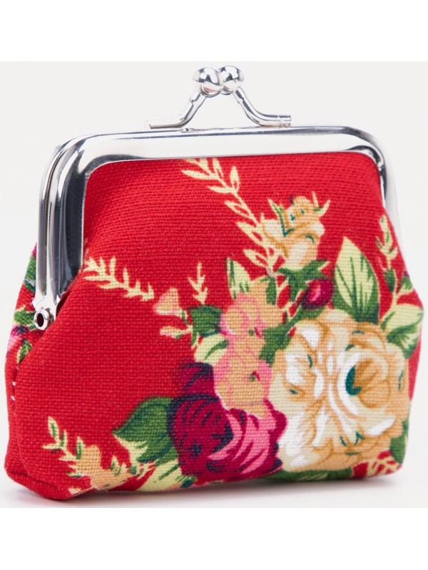 Кошелёк на фермуаре, цвет красный