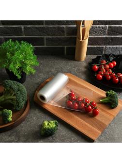 Пакеты для вакуумного упаковщика Luazon, в рулоне 15*500 см, 90 мкм, рулон, прозрачные