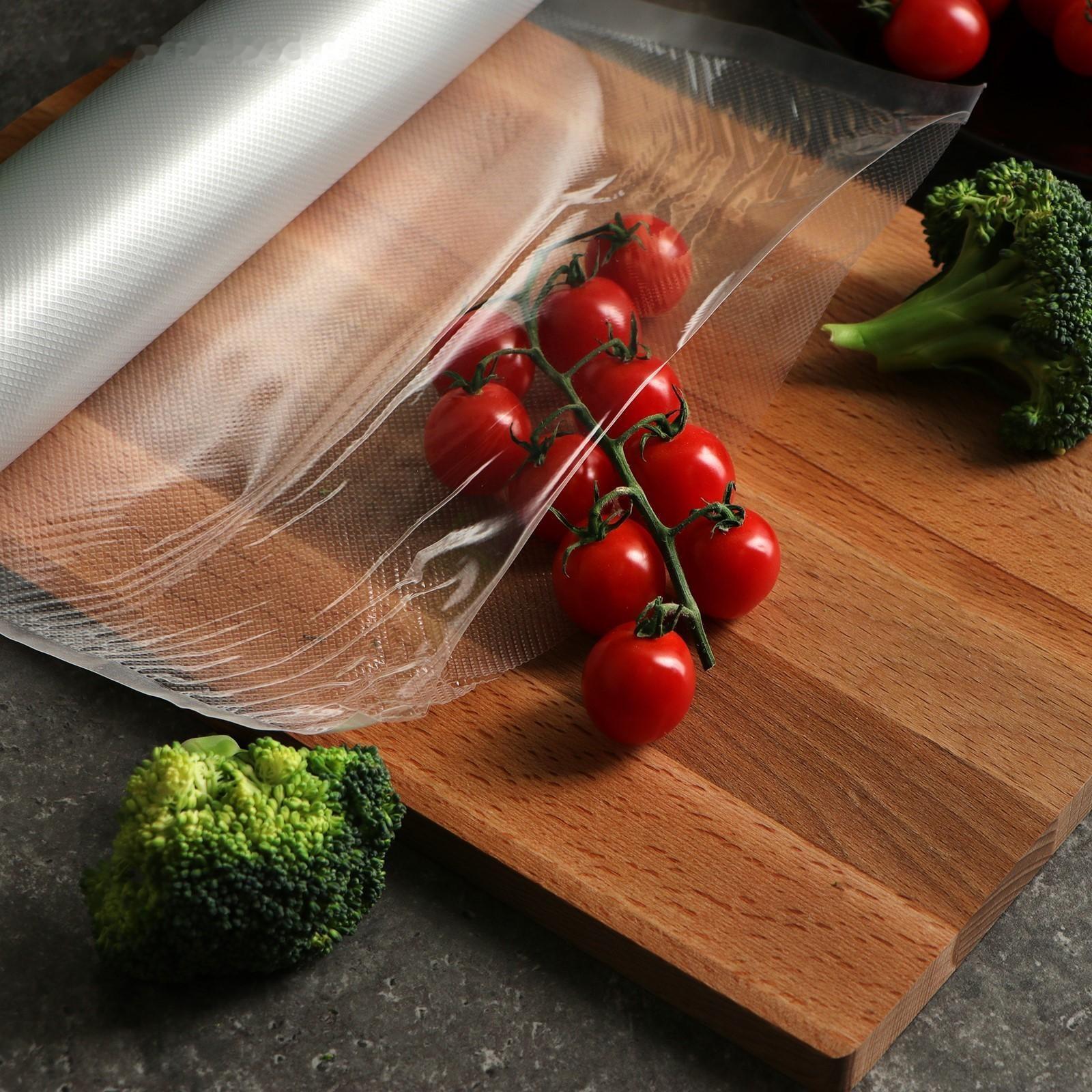 Пакеты для вакуумного упаковщика Luazon, в рулоне 25*500 см, 90 мкм, рулон, прозрачные