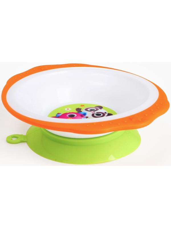 Набор детской посуды «Очень вкусно», тарелка на присоске 250мл, вилка, ложка