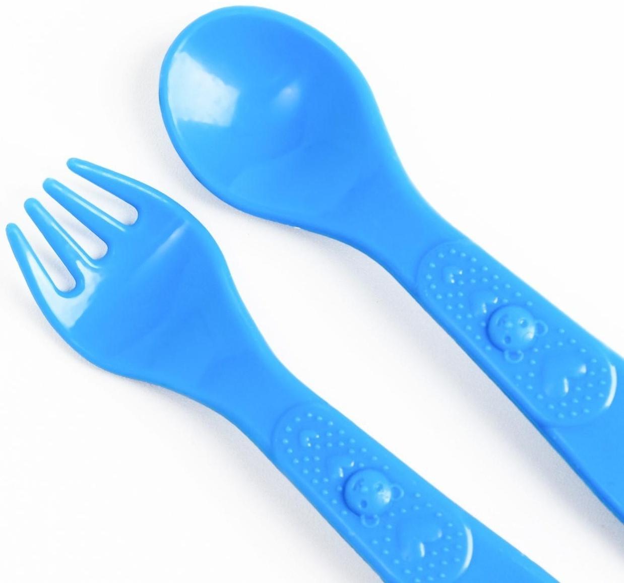 Набор детской посуды «Транспорт Бип-Бип», тарелка на присоске 250мл, вилка, ложка