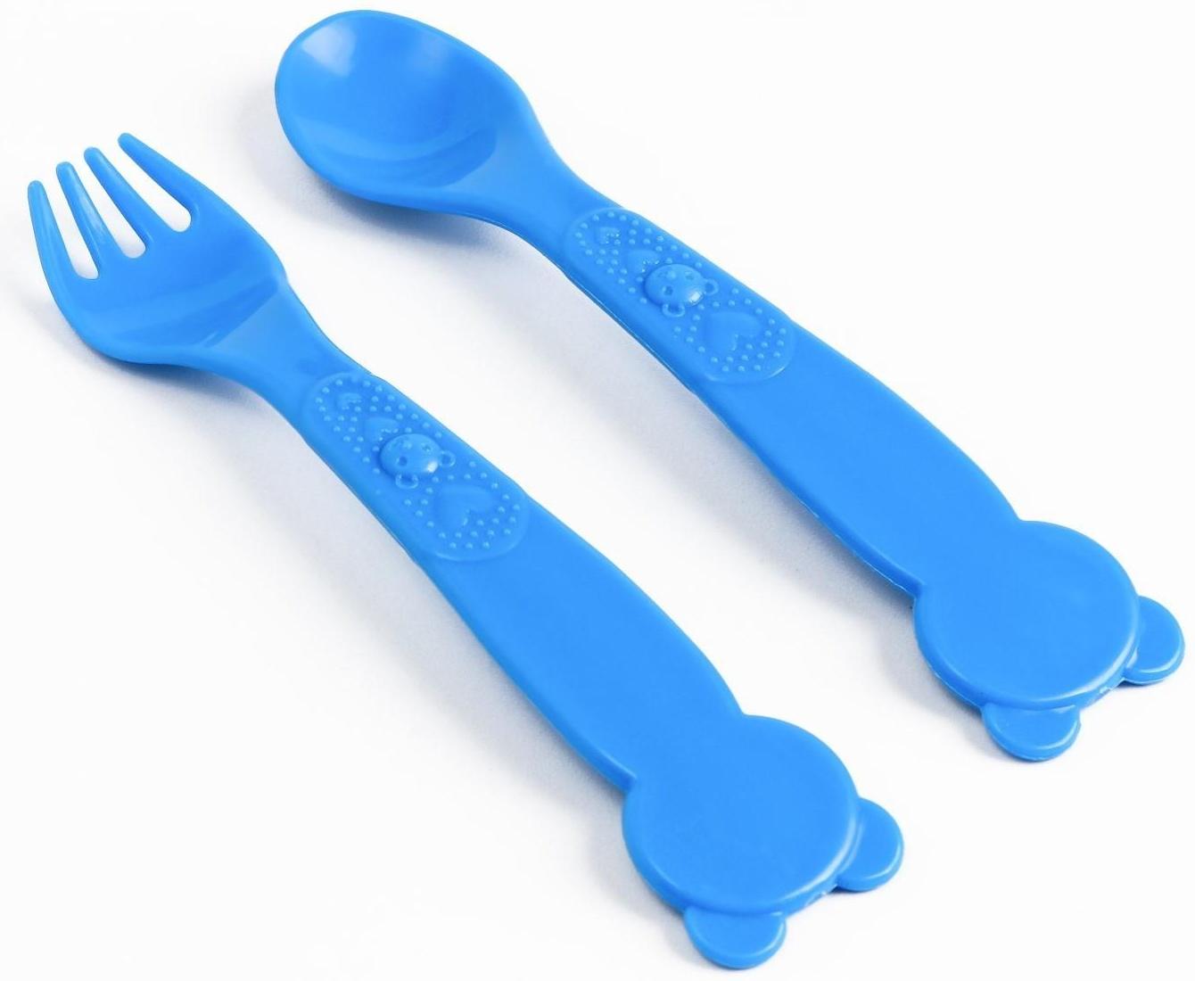 Набор детской посуды «Транспорт Бип-Бип», тарелка на присоске 250мл, вилка, ложка