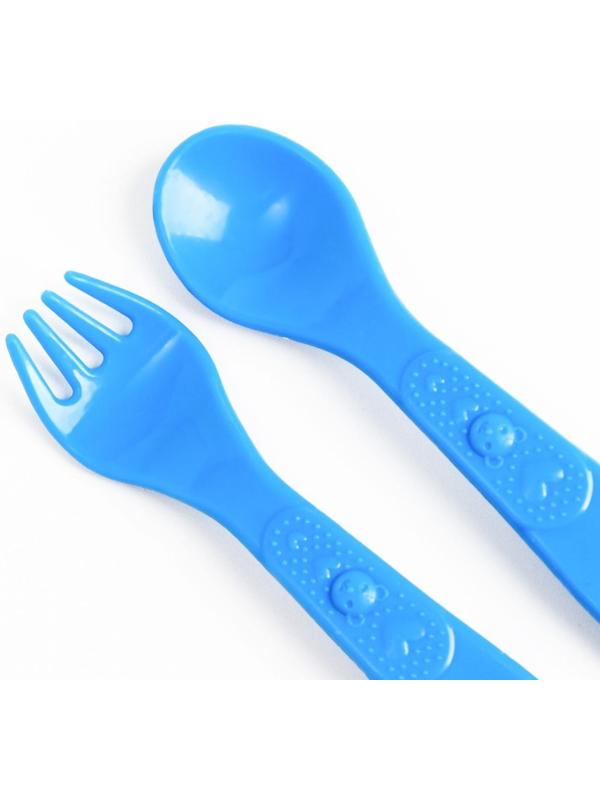 Набор детской посуды «Транспорт Бип-Бип», тарелка на присоске 250мл, вилка, ложка