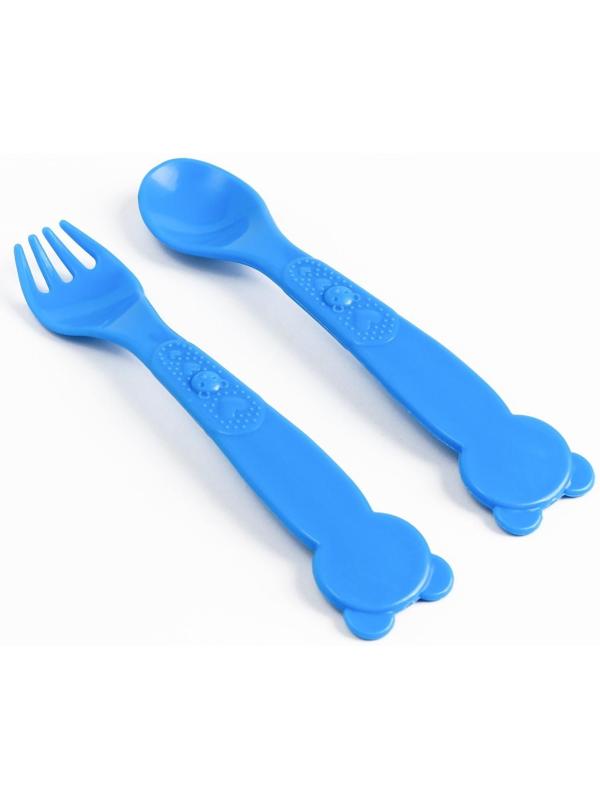 Набор детской посуды «Транспорт Бип-Бип», тарелка на присоске 250мл, вилка, ложка