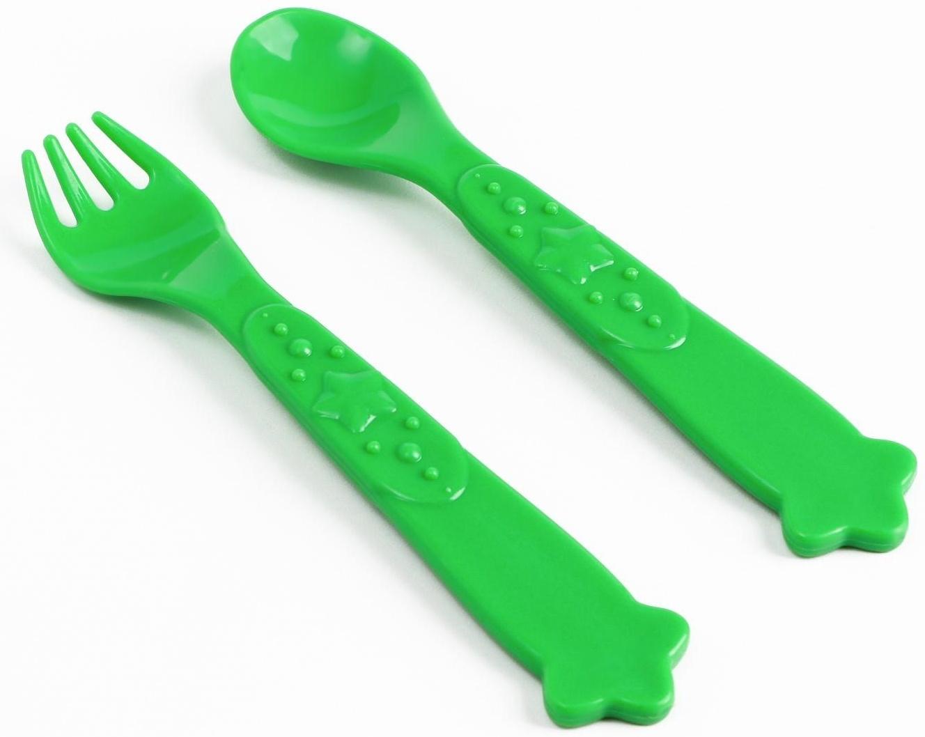 Набор детской посуды «Леопард», тарелка на присоске 250мл, вилка, ложка