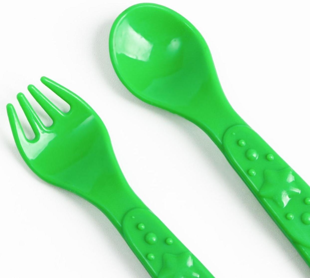 Набор детской посуды «Леопард», тарелка на присоске 250мл, вилка, ложка