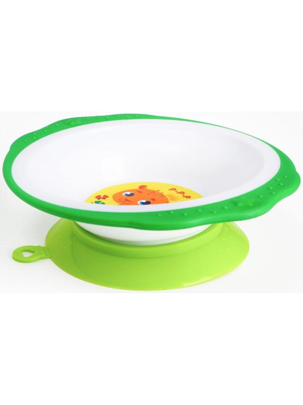 Набор детской посуды «Леопард», тарелка на присоске 250мл, вилка, ложка
