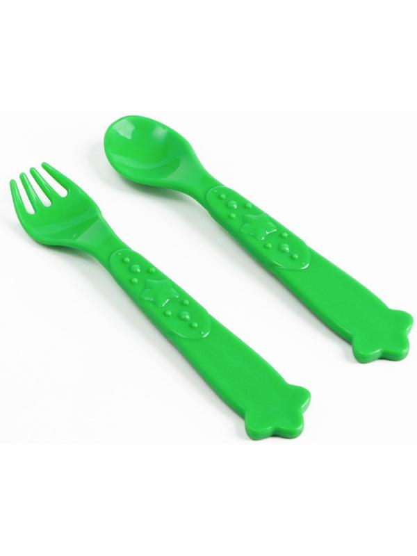 Набор детской посуды «Леопард», тарелка на присоске 250мл, вилка, ложка