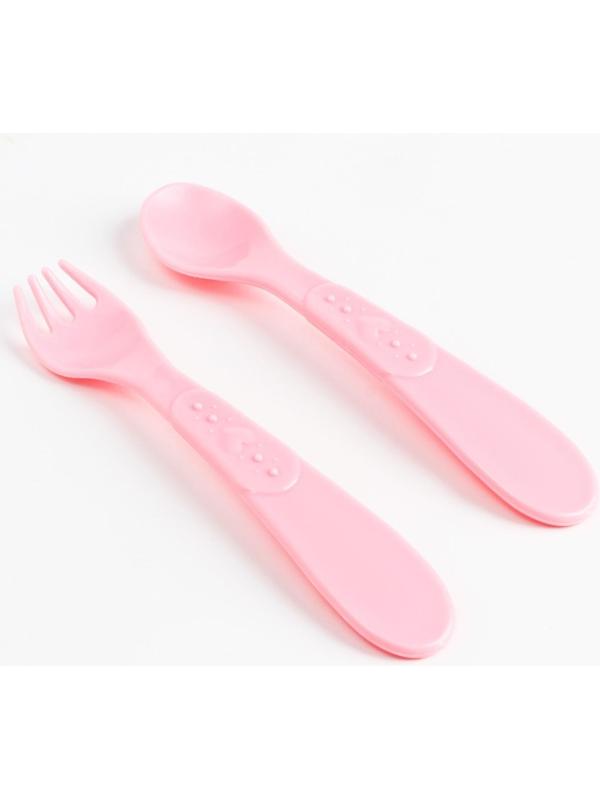 Набор детской посуды «Зайка Полли», тарелка на присоске 250мл, вилка, ложка