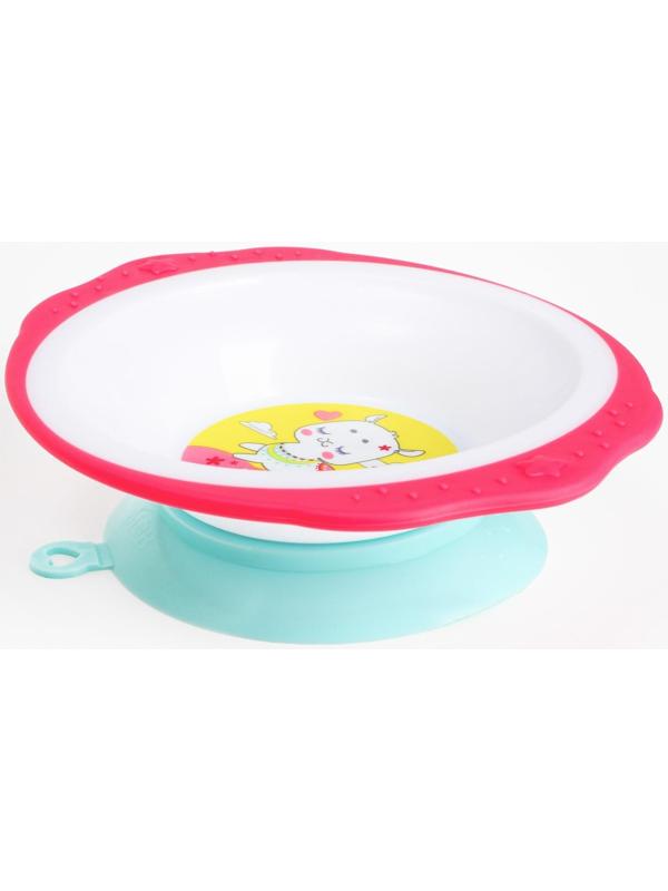 Набор детской посуды «Люблю вкусняшки», тарелка на присоске 250мл, вилка, ложка