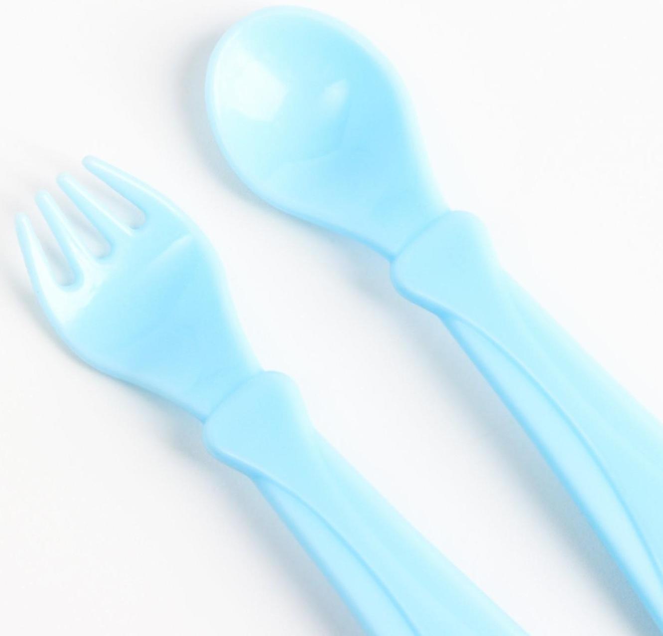 Набор детской посуды «Джентельмен», тарелка на присоске 250мл, вилка, ложка