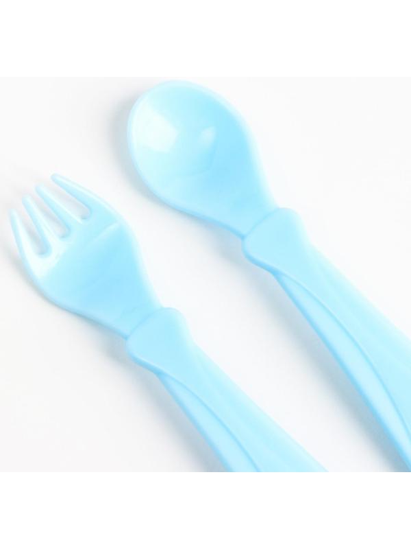 Набор детской посуды «Джентельмен», тарелка на присоске 250мл, вилка, ложка