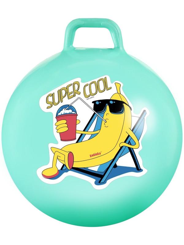 Мяч-прыгун с ручками Super Cool 65 см, 520 г, цвет бирюзовый