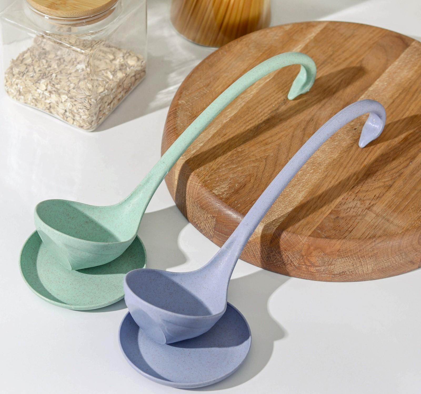 Половник на подставке «Лебедь», 28,5×7,5 см, цвет МИКС