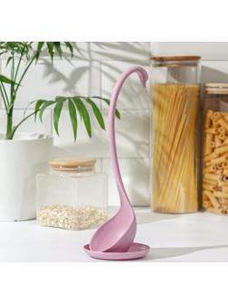 Половник на подставке «Лебедь», 28,5×7,5 см, цвет МИКС