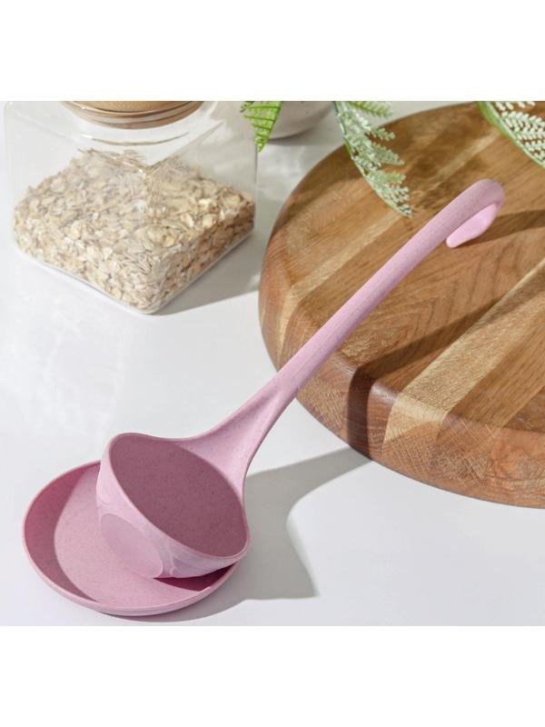 Половник на подставке «Лебедь», 28,5×7,5 см, цвет МИКС