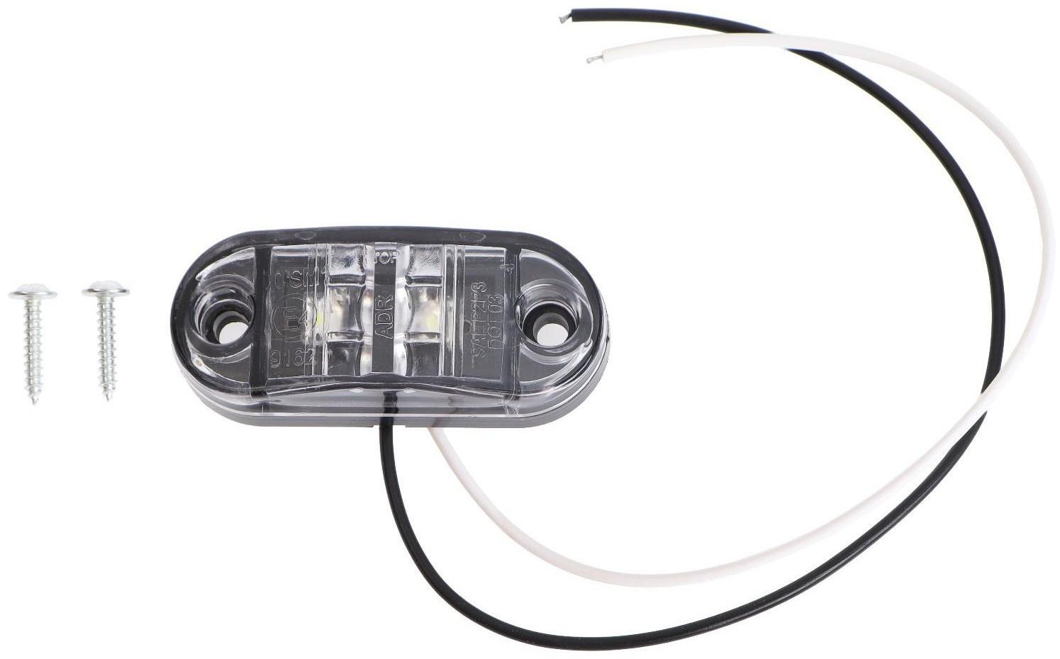 Плафон подсветки номера 12-24 В, 76×30 мм, провод 18 см