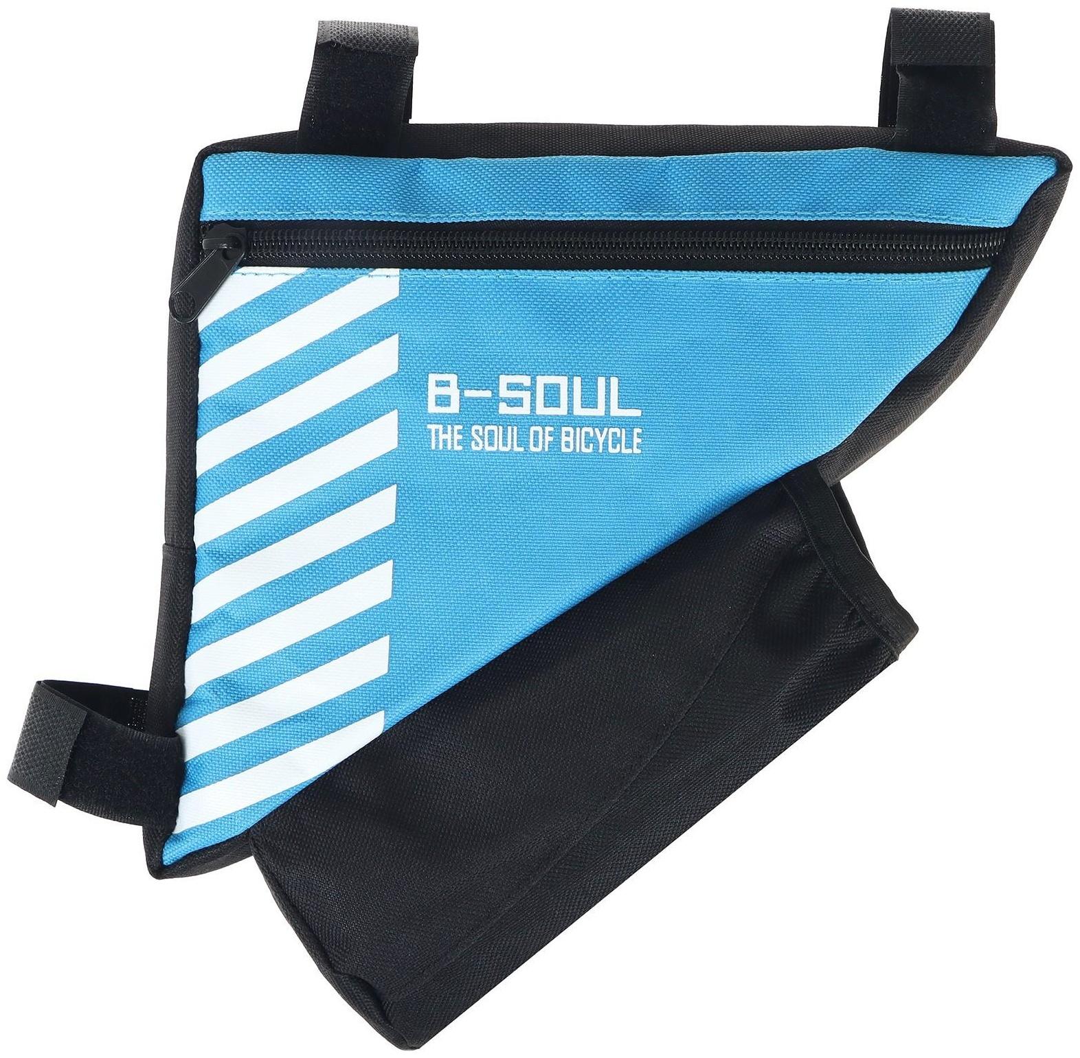 Велосумка подрамная с отсеком для бутылки, цвет синий