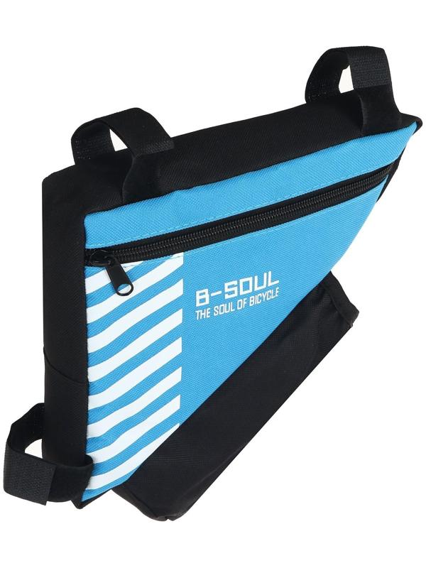 Велосумка подрамная с отсеком для бутылки, цвет синий