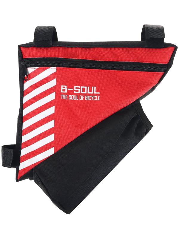 Велосумка подрамная с отсеком для бутылки, цвет красный