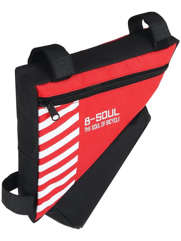 Велосумка подрамная с отсеком для бутылки, цвет красный