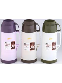 Термос со стеклянной колбой 1.8 л, сохраняет тепло 12 ч, с кружкой,  микс, 7384418