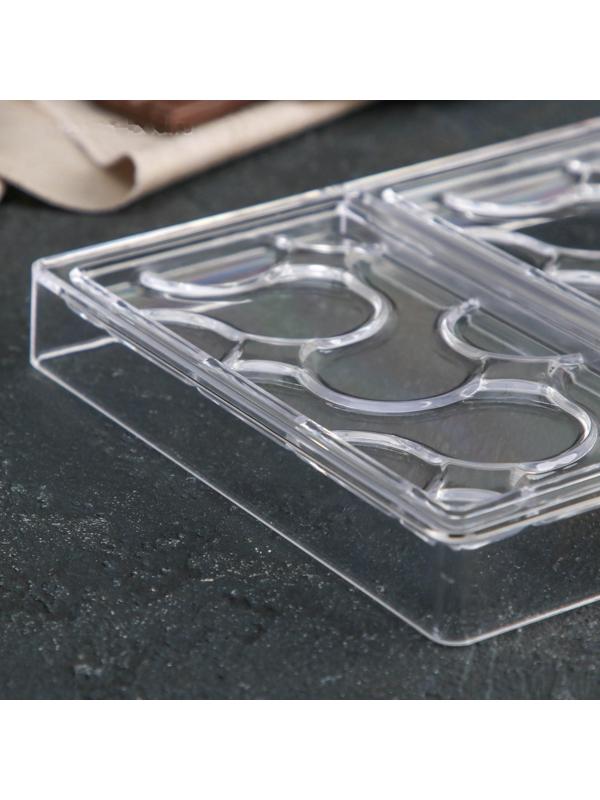 Форма для шоколада и конфет «Симпл-димпл», 3 ячейки, 27,5×17,5×2,5 см, ячейка 15,3×7,5×0,8 см