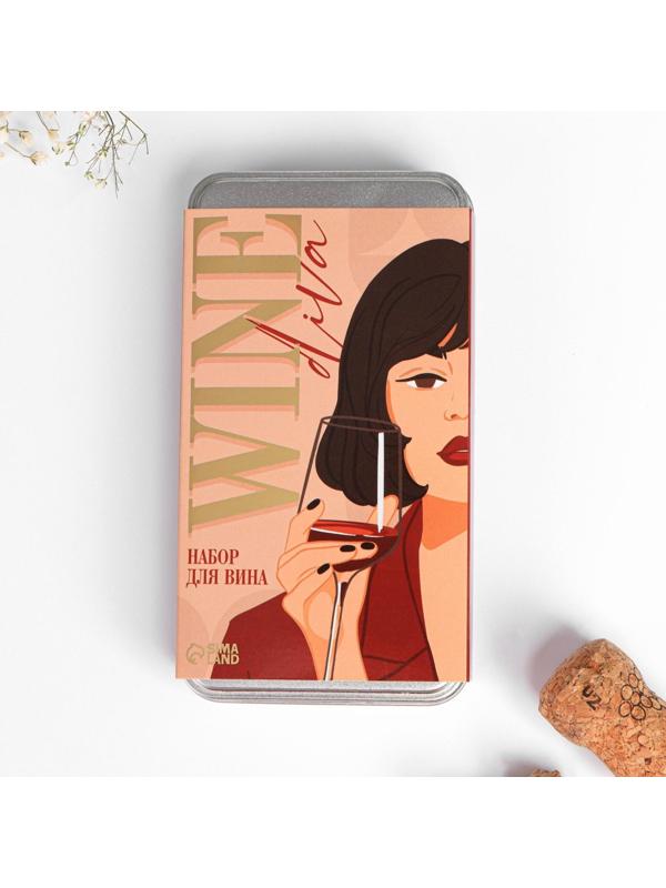 Набор штопор и пробка «Wine diva»