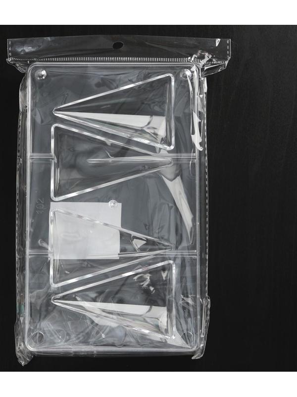 Форма для шоколада и конфет «Большой конус», 4 ячейки, 20×12×2,5 см, ячейка 8×5×2,2 см