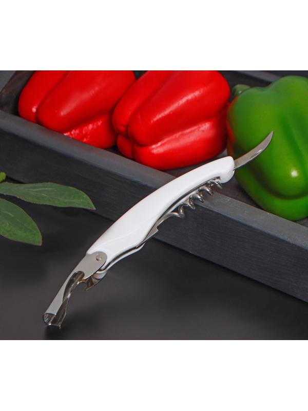 Штопор складной Доляна «Акула», нержавеющая сталь, цвет МИКС