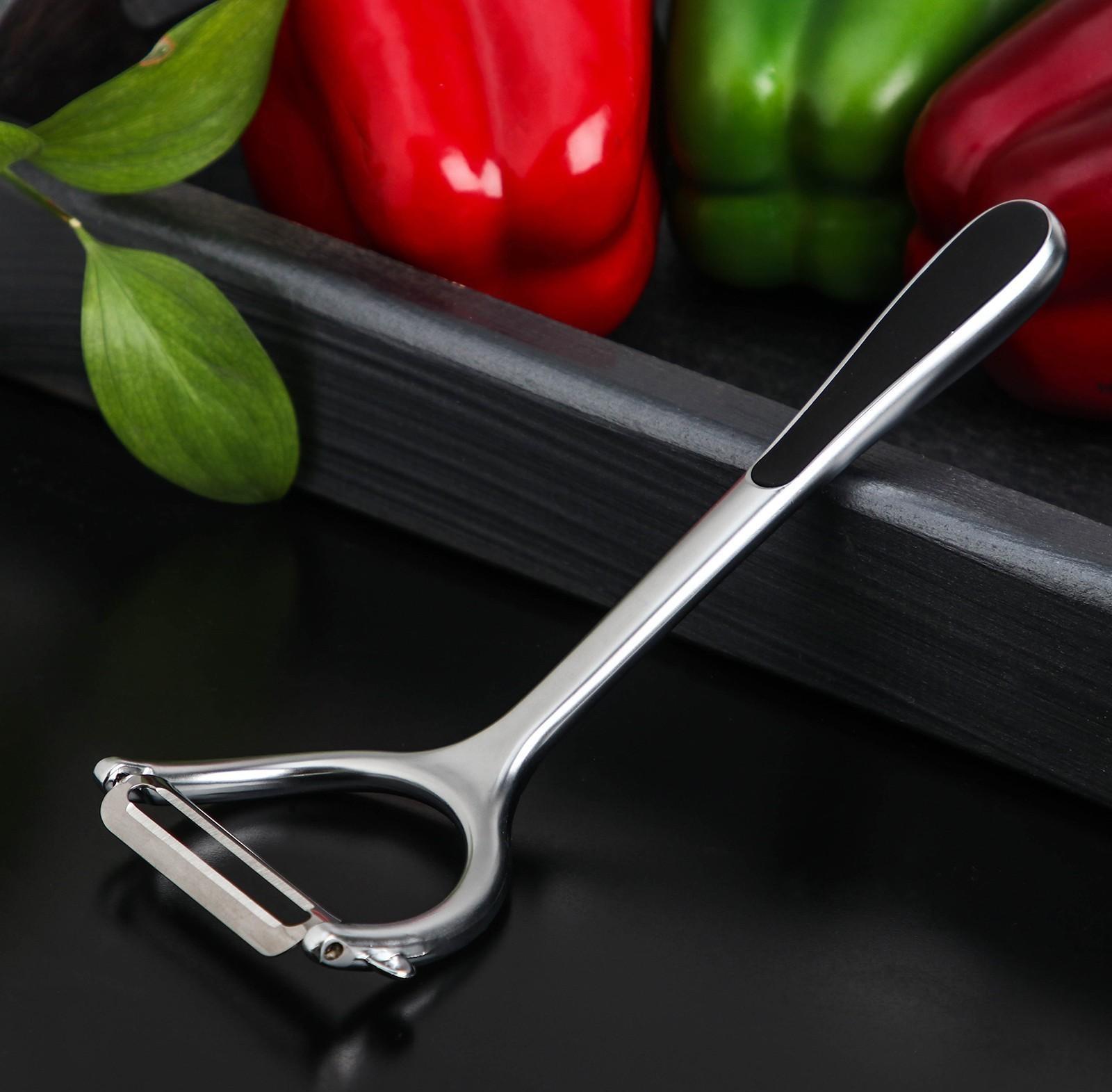 Овощечистка горизонтальная «Идея» нержавеющая сталь, цвет чёрный